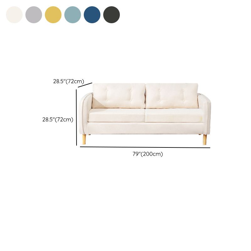 Linen Chesterfield Sofa Living Room Loose Back with 4 Legs Seating