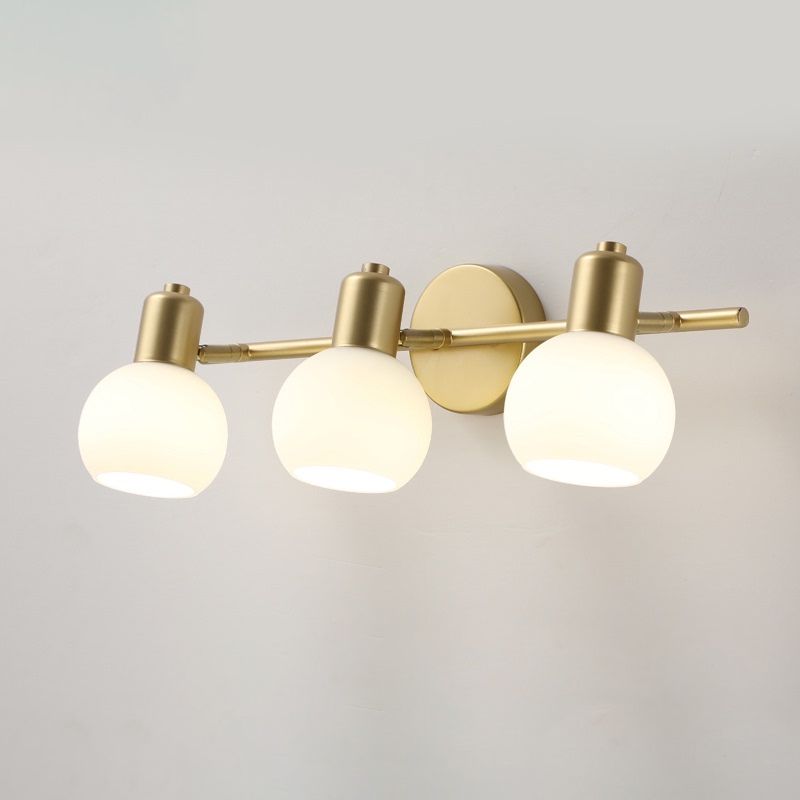 Metal Balls Wall Mounted Light Fixture Modern Style Gold Wall Mounted Light for Bathroom