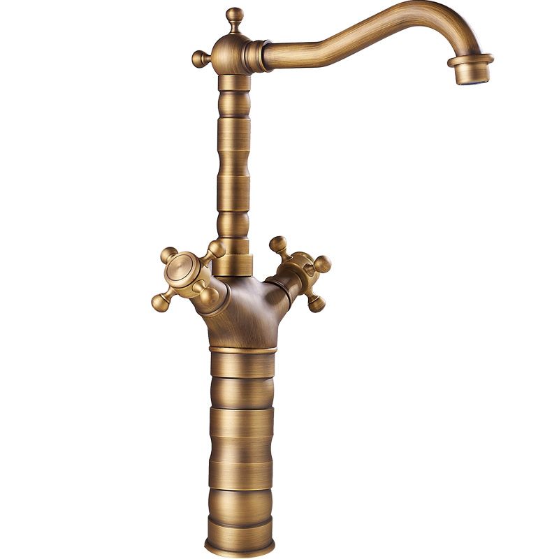 Deck Mounted Copper Roman Tub Faucet Double Handles Roman Tub Faucet Set