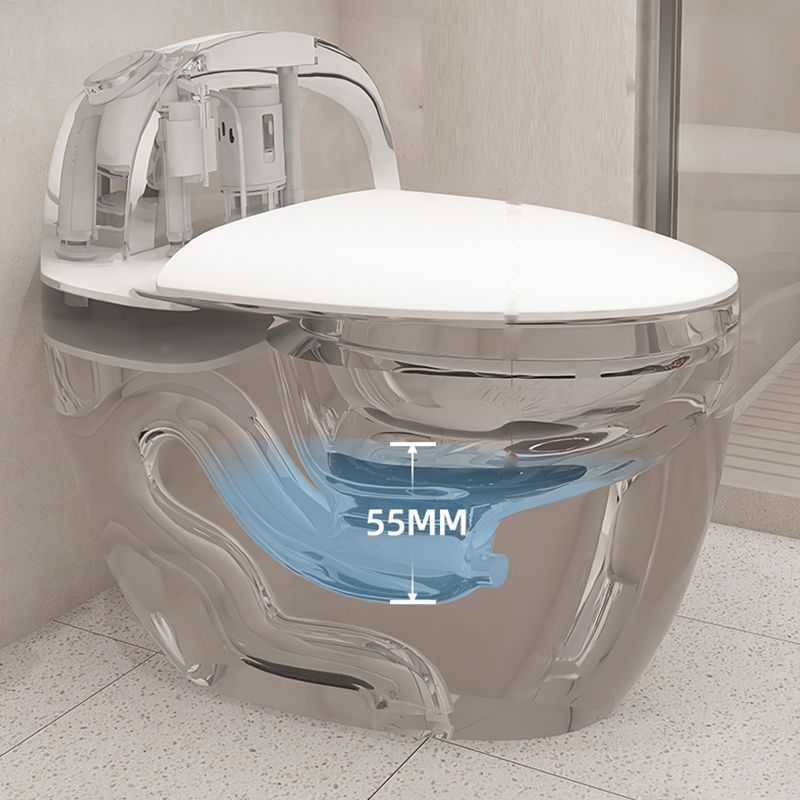 Contemporary Floor Mount Flush Toilet Siphon Jet Urine Toilet for Washroom