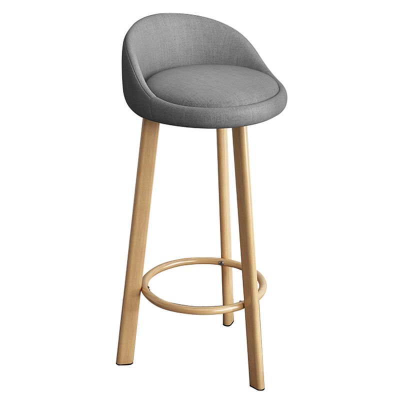 Scandinavian Style Bar-stool with Metal Legs Single Counter Stool for Kitchen Bar