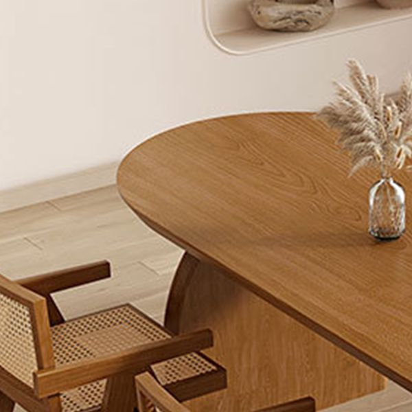 Dining Room Oval Dinner Table Kitchen Solid Wood Dining Table