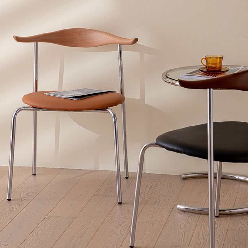 Chaises latérales rembourrées de style contemporain chaises de salle à manger sans corne de corne à la maison pour la maison