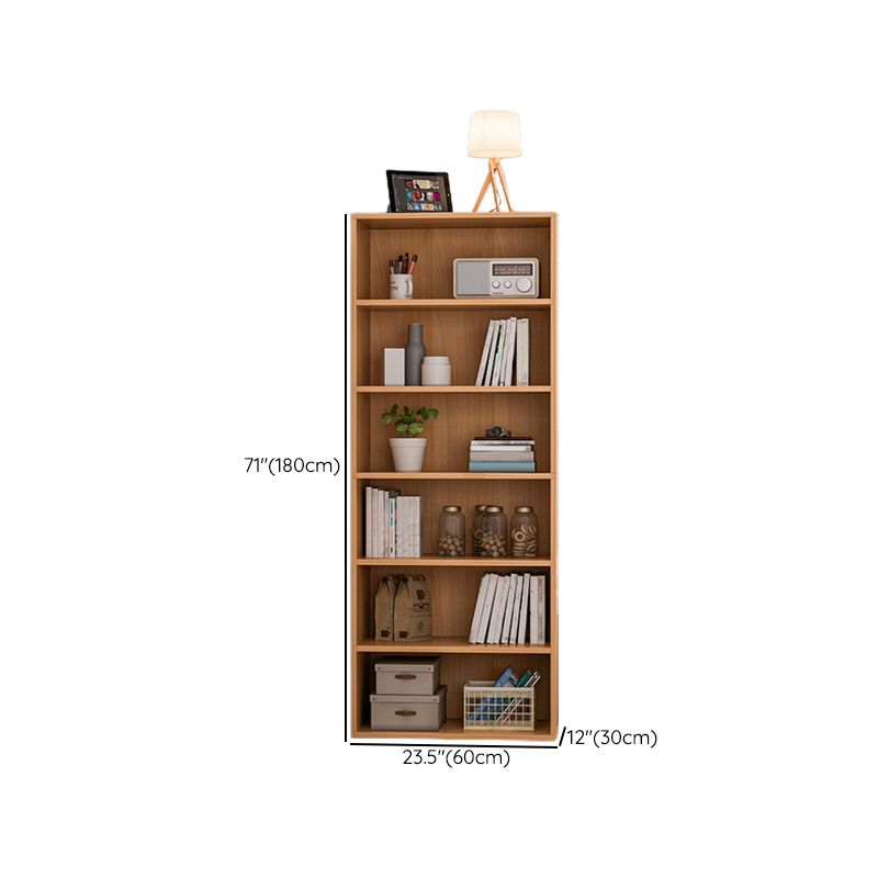 Closed Back Standard Bookcase Modern Engineered Wood Bookshelf