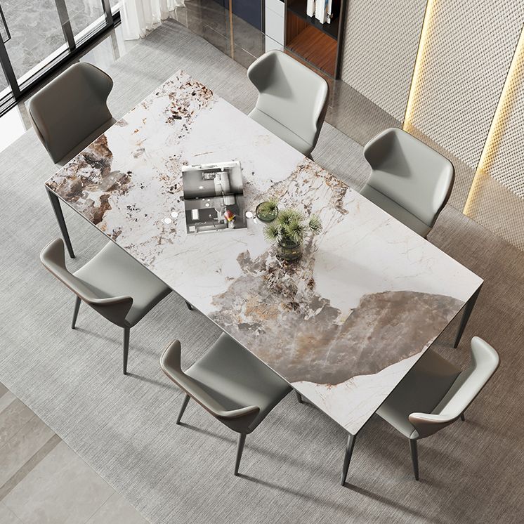Sintered Stone Top Dining Table for Restaurant Modern Kitchen Table with 4 Legs