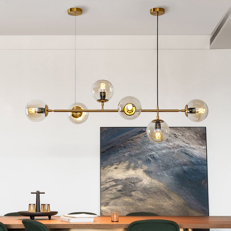 Modern Style Dining Pendant Lamp Kitchen Dining Room Glass Shade Hanging Light Fixture