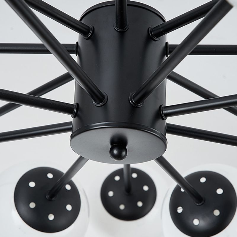 Sitting Room White Glass Chandelier Lighting Fixture Modern Chandelier Pendant Light