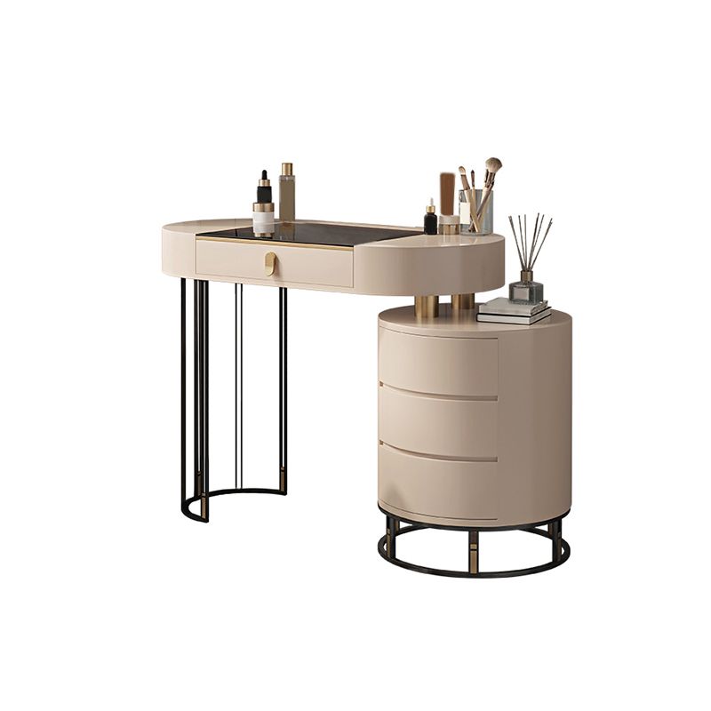 Contemporary Solid Wood Vanity Desk 4 Drawer Vanity Dressing Table