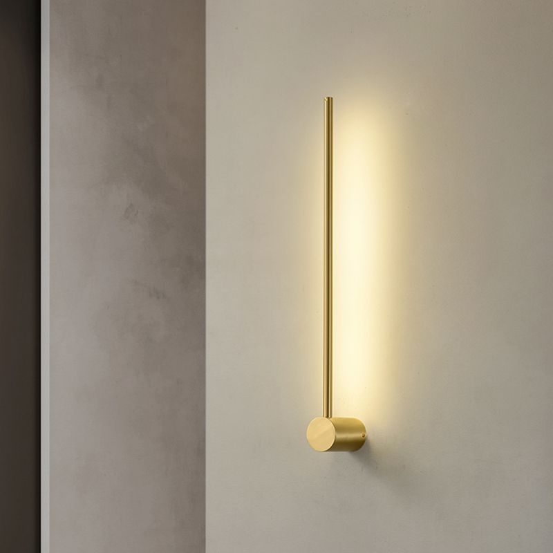 Metall lineare LED -Wandmontaglampe moderner Stil 1 leichte Leuchten in Gold