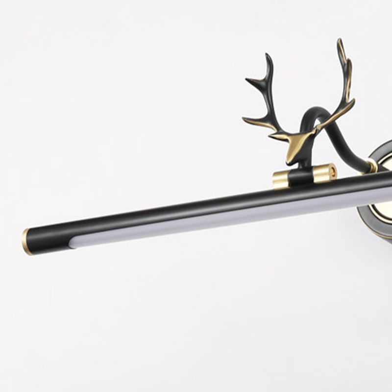 LED Mirror Lamp American Retro Style Bathroom Toilet Antler Mirror Light Fixture