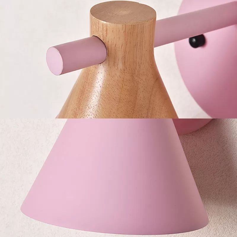 Lámpara cónica de luz de pared de estilo macarrón 1 cabezal para la pared de metal para el corredor de cocina