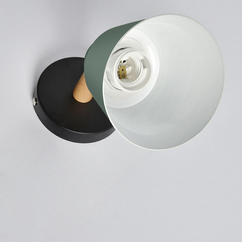Modernism Macaron Metal Wall Light Wood Lighting for Foyer Home