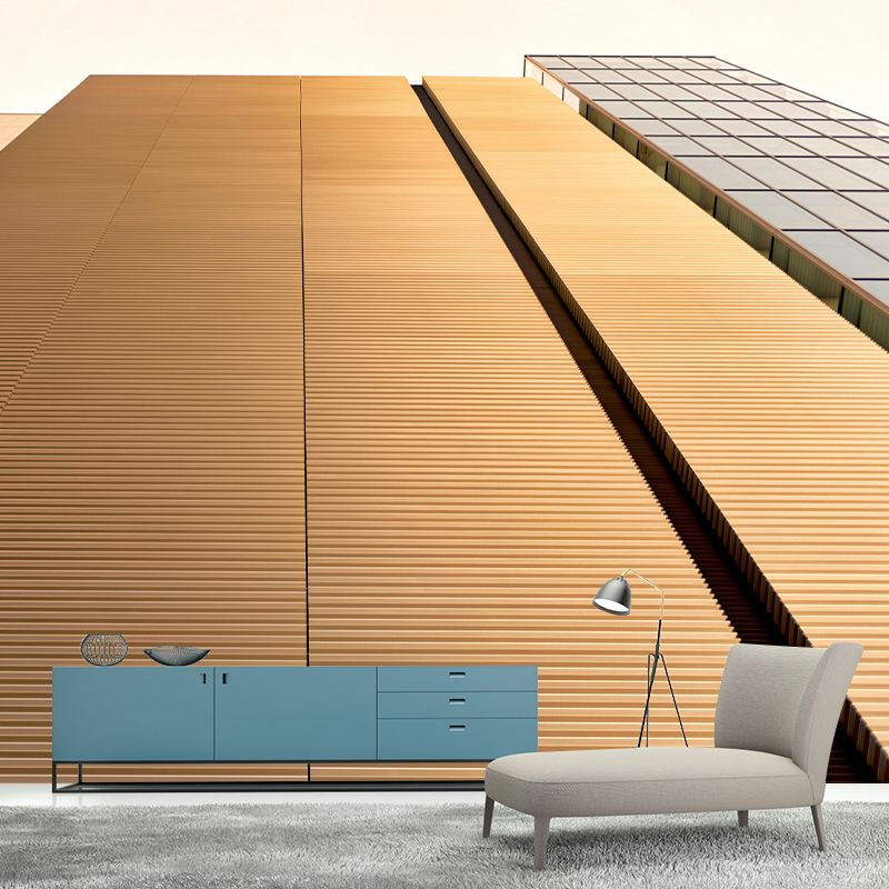 Vivid Photography Style Building Mural Wallpaper Mildew Resistant for Home Decor