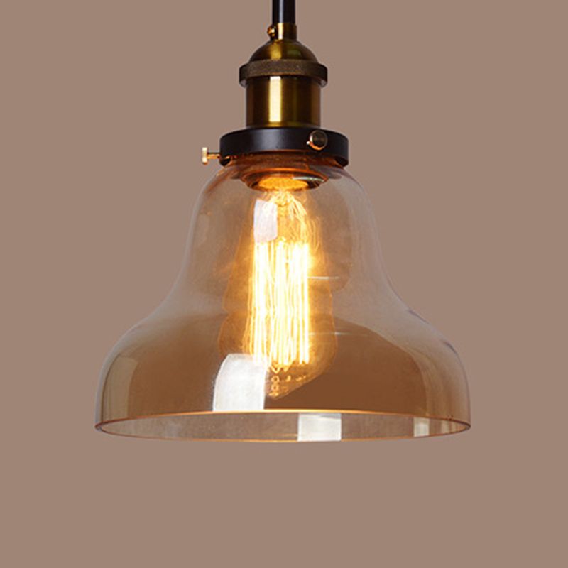 Vintage Industry Style Hanging Light Glass Shade Simplicity Single Bulb Pendant Light for Bedroom Dining Room