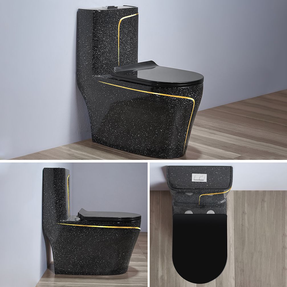 Floor Mount Flush Toilet Traditional One-Piece Toilet with Slow Close Seat