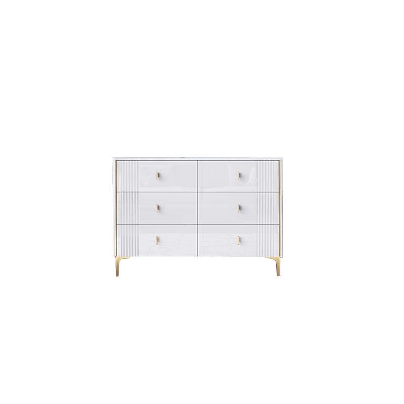 Modern Stone Top Dresser Horizontal Storage Chest with Drawer for Bedroom