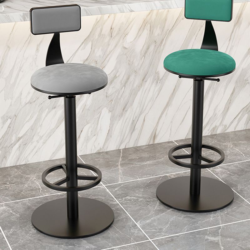 Modern Adjustable Height Bar Stools Matte Finish Indoor Stools
