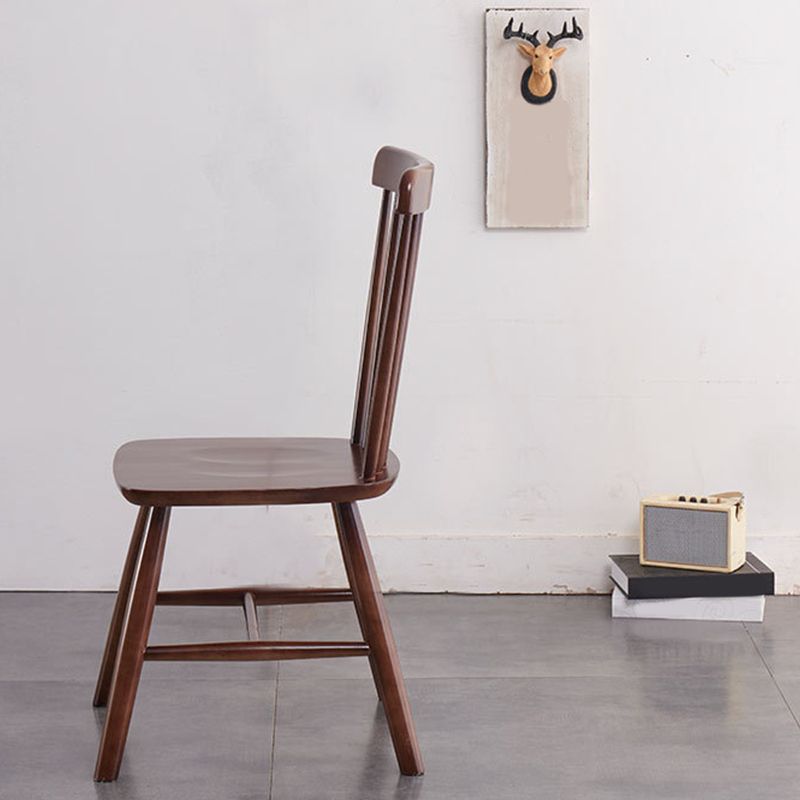 Contemporary Kitchen Dining Side Chairs Wood Slat Back Side Chairs