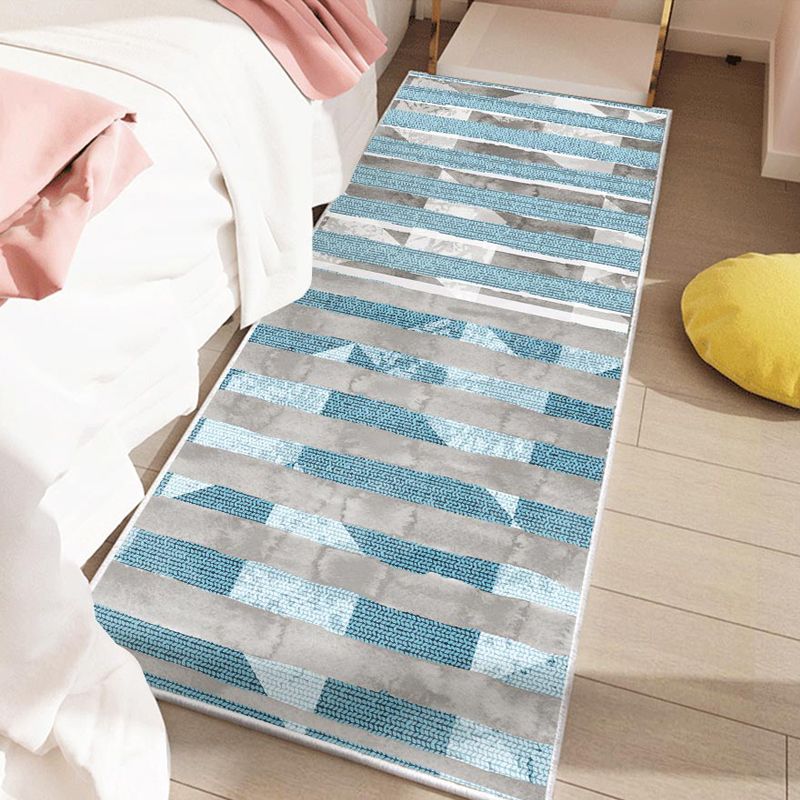 Grijs geometrisch patroon tapijt Modern polyester gebied Tapijt niet-slip ruggebied tapijt voor woonkamer