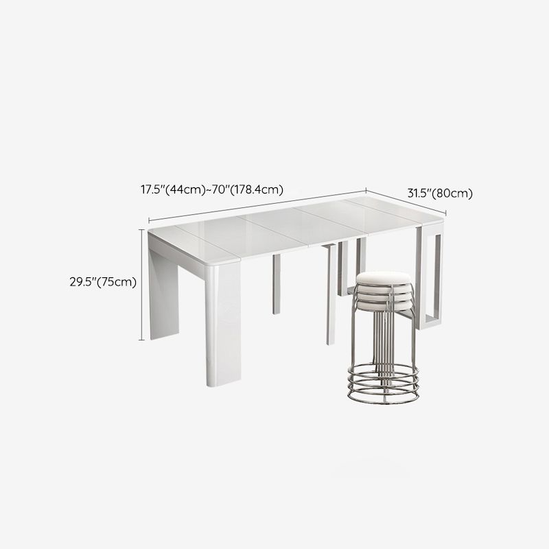 5/7/9 Pcs Contemporary Rectangle Shape Dinette Table with Armless Chair
