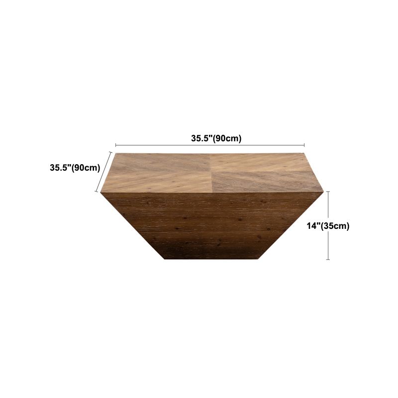 French Country Geometric Coffee or End Table Wood Coffee Table