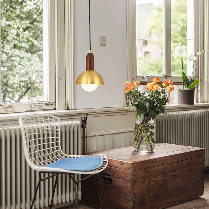 Post-modern Drop Pender Light Simple Style Bowl Forme Métal Métal