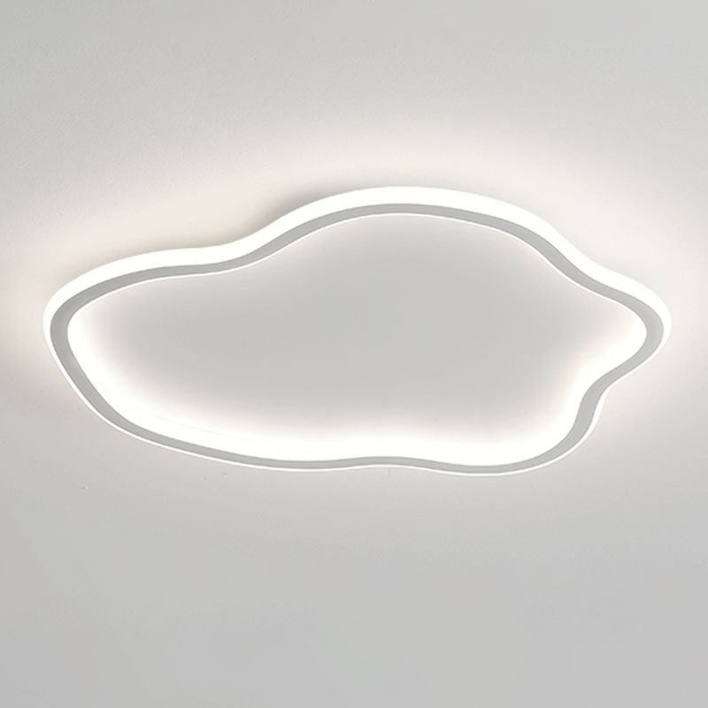 Modern Creative LED Ceiling Fixture Wrought Iron Cloud Flush Mount with Acrylic Shade