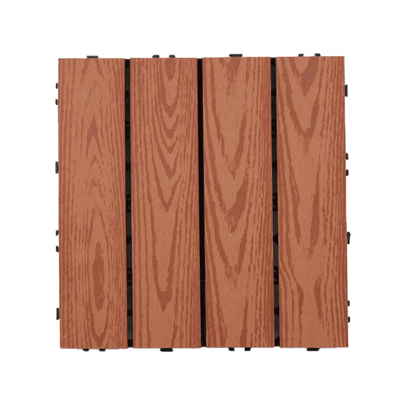 Square Snapping Patio Flooring Tiles Striped Pattern Tile Set Floor Board