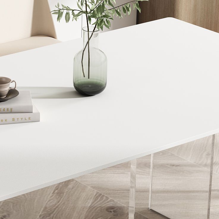 Modern 1/4/5/7 Pieces Dining Set Sintered Stone Dining Table Set with Leather Chairs