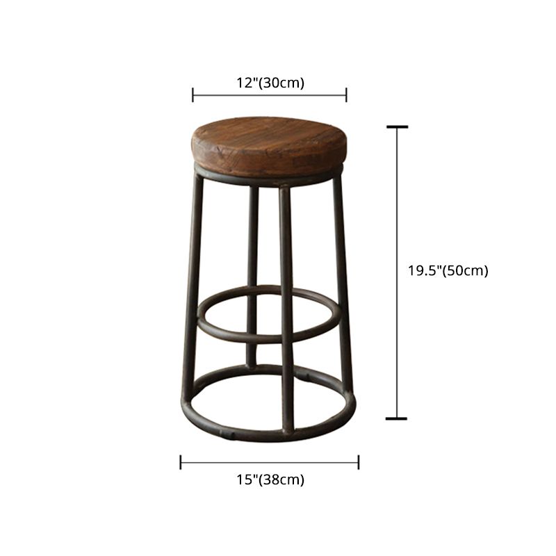 Taburete moderno de barra de madera