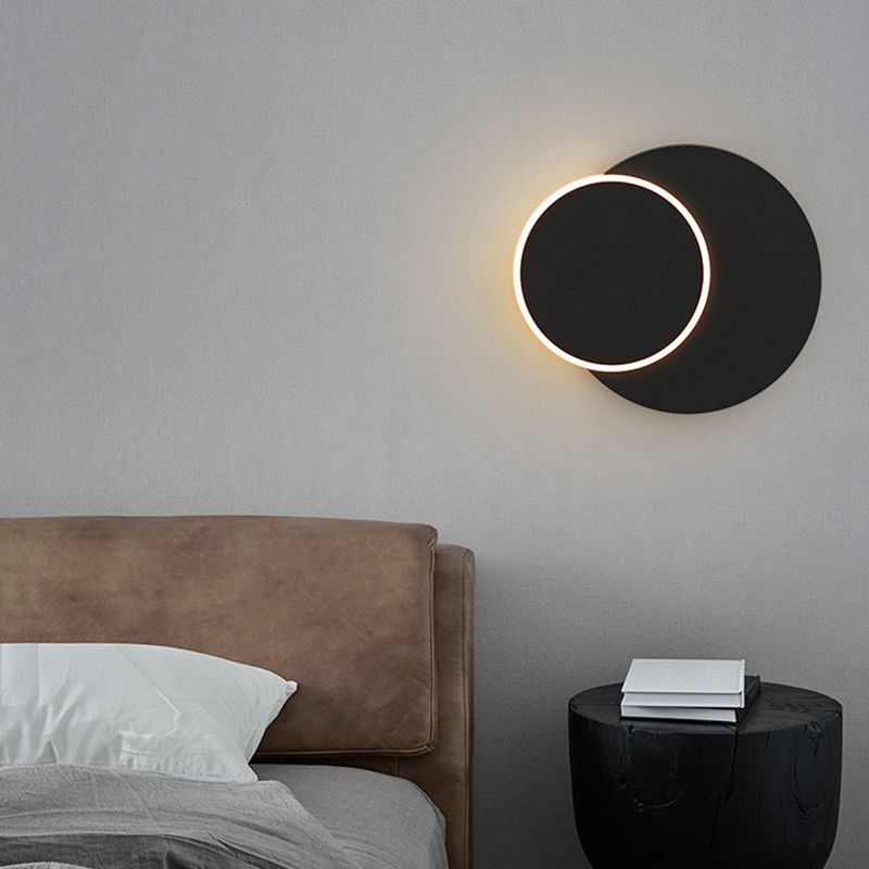 Single White Modernism Wall Mounted Sconce Statement Wall Light for Bedroom