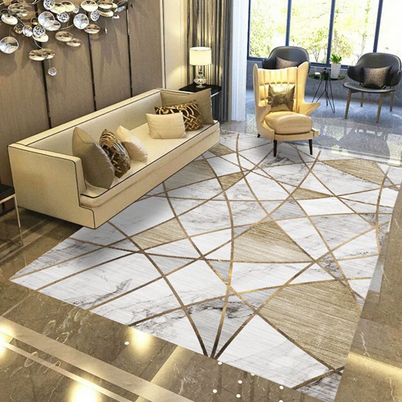 Minimalistisch marmeren effect tapijt polyester tapijt tapijt niet-slip achterste backing gebied tapijt voor huizendecoratie