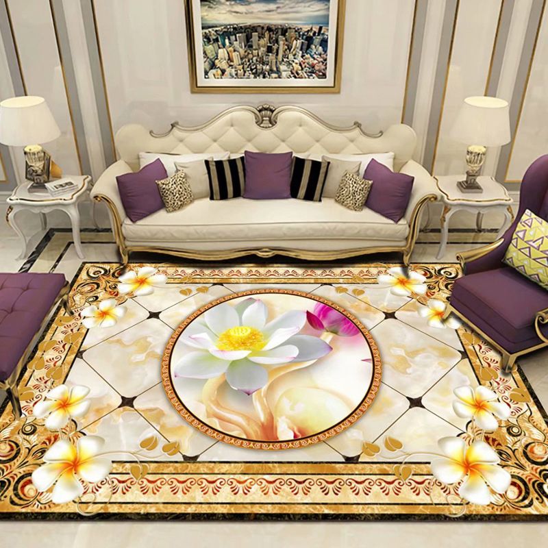 Vintage woonkamer Tapijt tapijt veelkleurige bloemenprint tapijt Polyster Easy Care Non-Slip Backing Indoor Tapijt