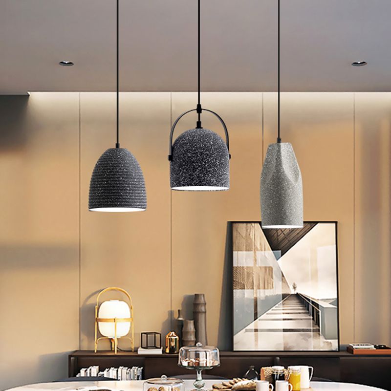Geometrical Restaurant Ceiling Light Cement Single Simplicity Hanging Pendant Light