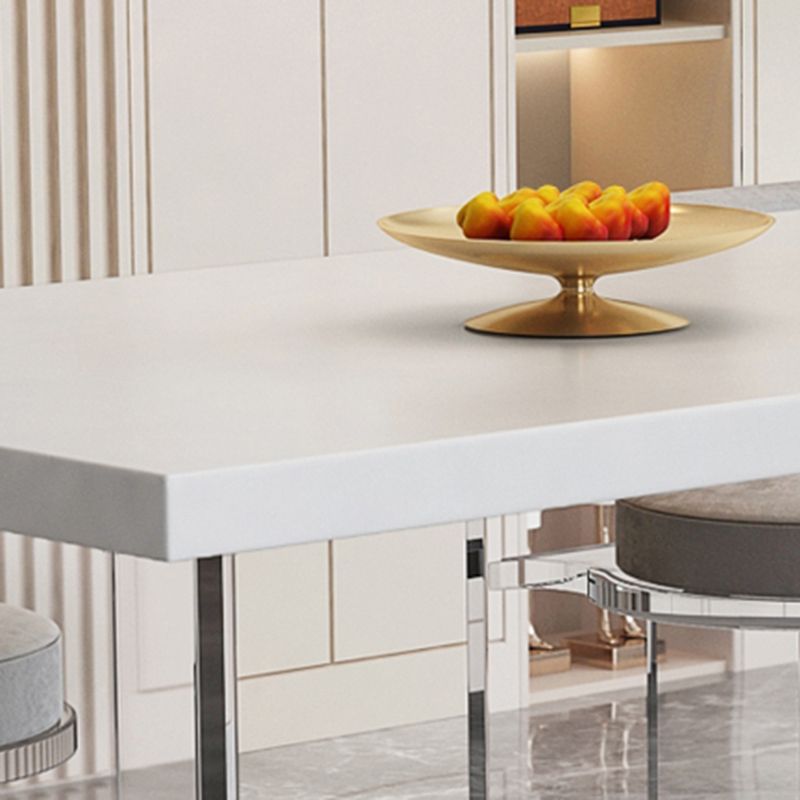 Modern Rectangle Stone Dining Table 1/2/5/7 Pieces Dining Set for Cafe