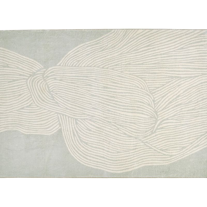 Apricot Tone Modern Indoor Rug Polyester Banded Print Carpet Easy Care Rug for Home Decoration