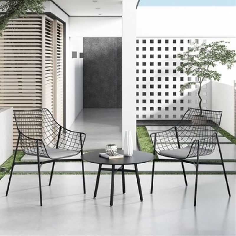 Metal Bistro Table Set 1/3/4/5 Pieces Round Patio Dining Sets
