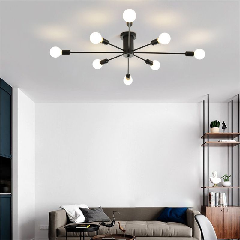 Contemporary Metal Ceiling Lamp Simplicity Flush Mount Light Fixture for Living Room