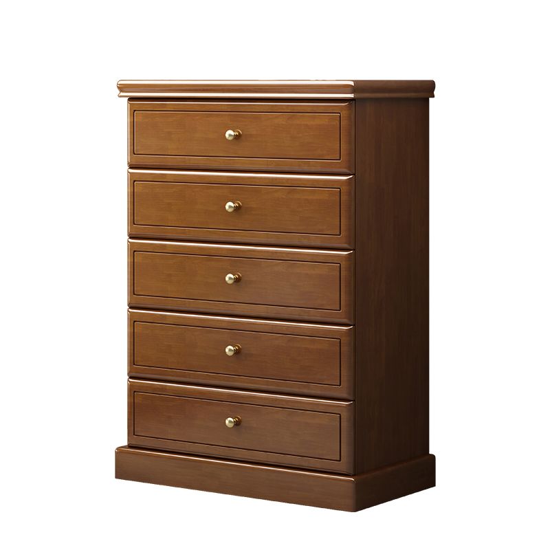 Modern Rectangle Brown Cabinet Knobs Wood Side Cabinet with Drawer