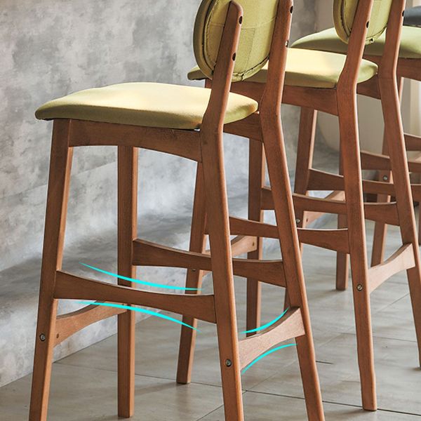 Scandinavia in stile da bar gambe in legno piena per la cucina bar
