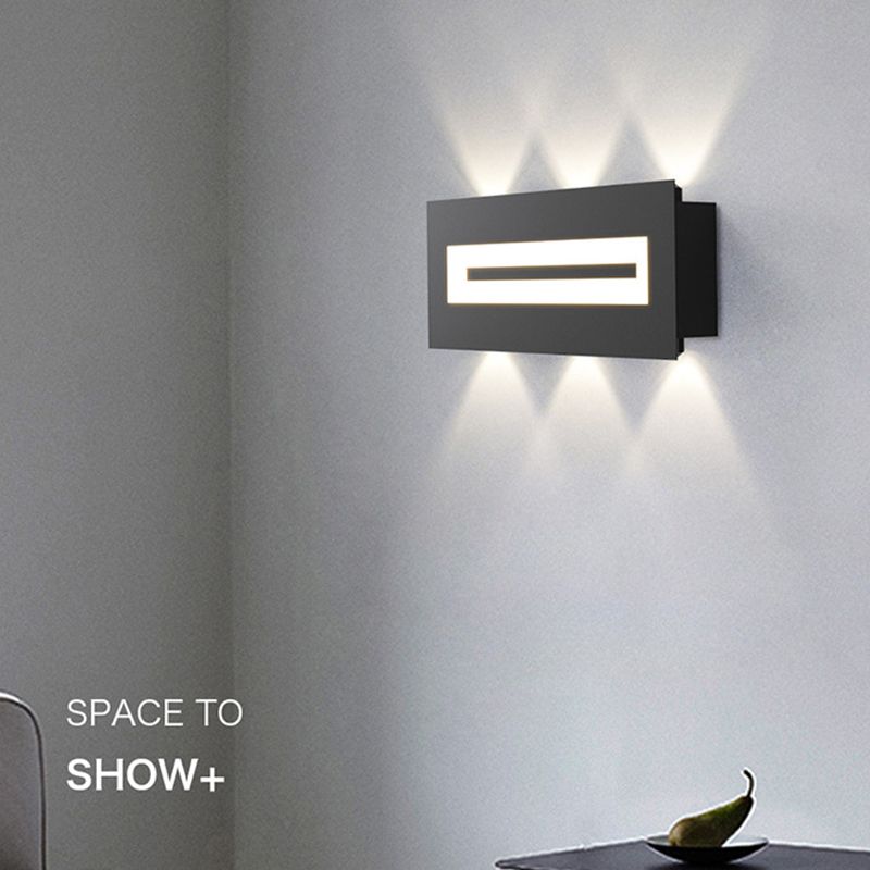 Metal Geometric Wall Light Nordic Black LED Wall Sconce for Living Room