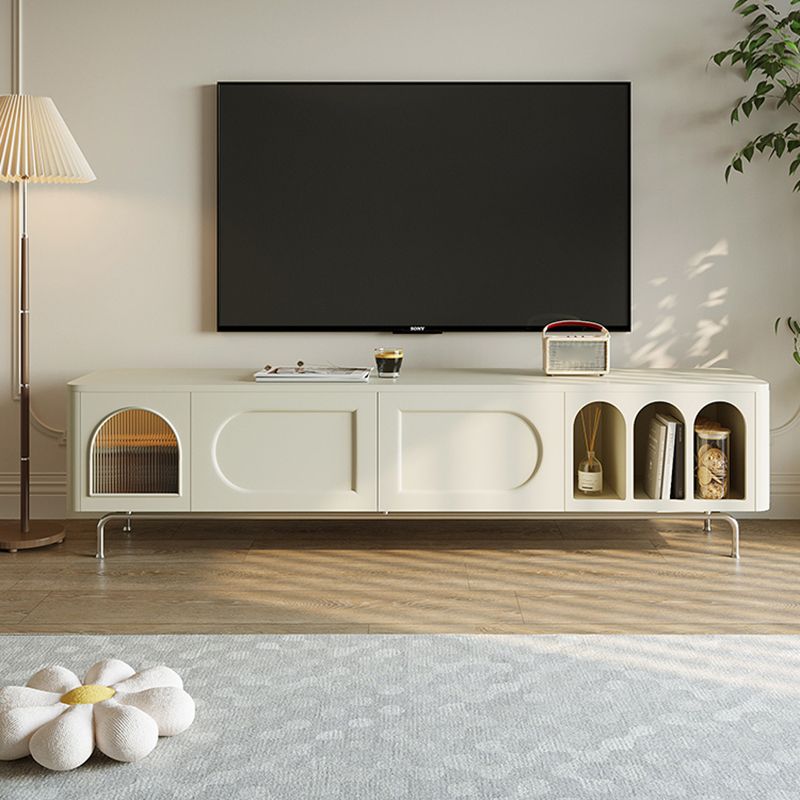 White TV Media Console Modern Media Console TV Stand for Living Room