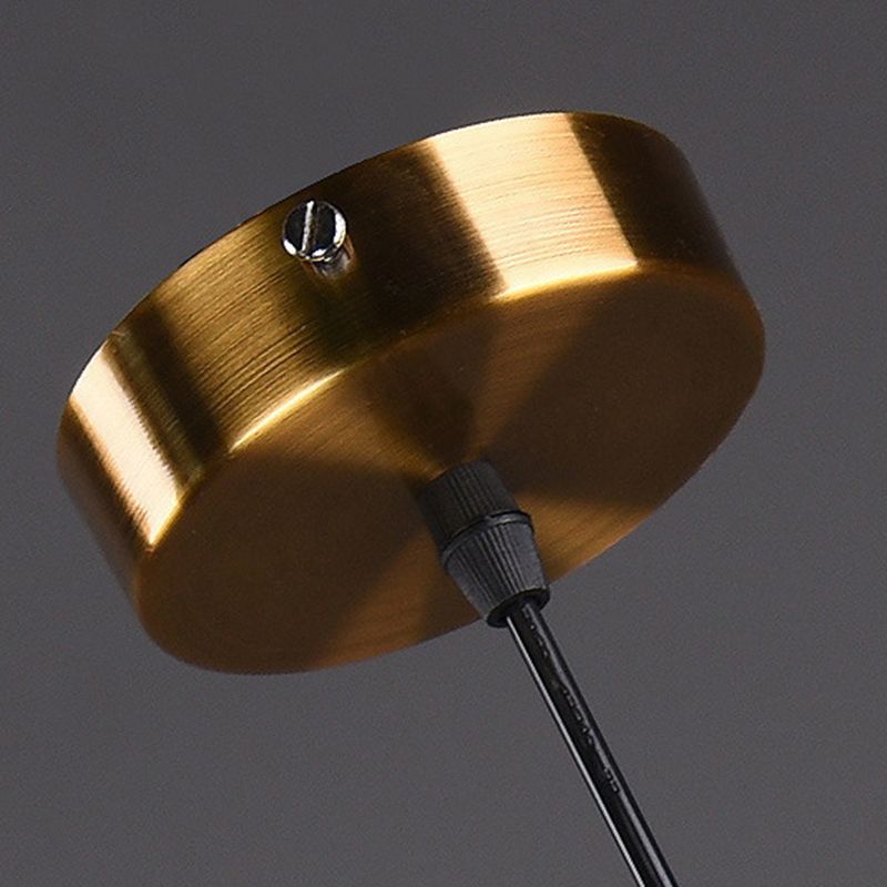 Glasbronze -Anhänger Licht im modernen Luxusstil Iron Globe Hanging Lampe für Innenräume