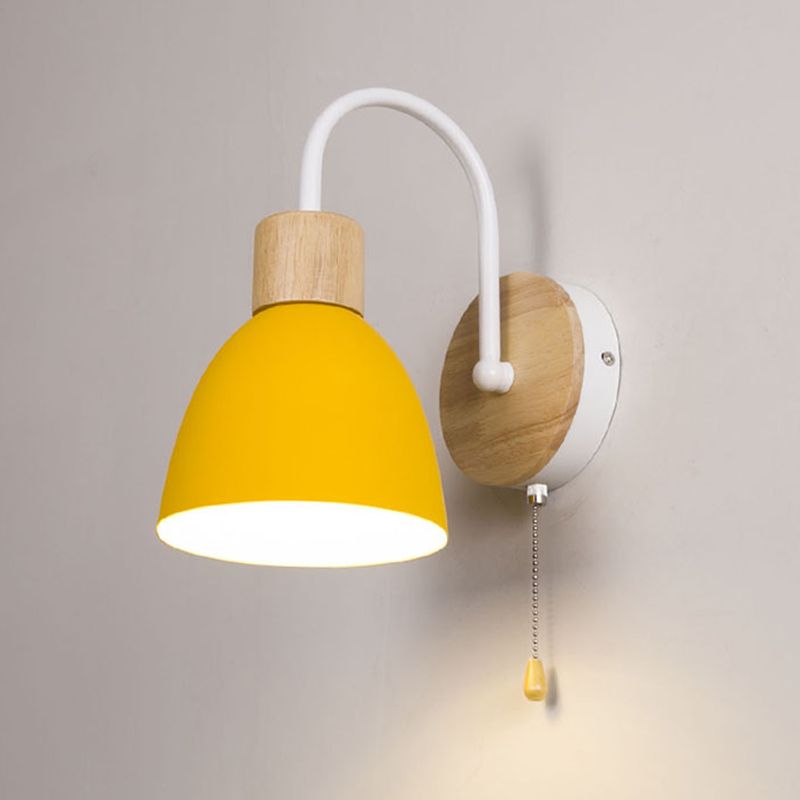 1 Light Metal Wall Mounted Wall Lights Modern Clad Cone Wall Sconces Lighting Fixtures for Foyer and Hall