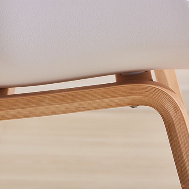 Scandinavische plastic eetgelegen stoel Matte afwerking Solid Back Dining Chair (set van 4)