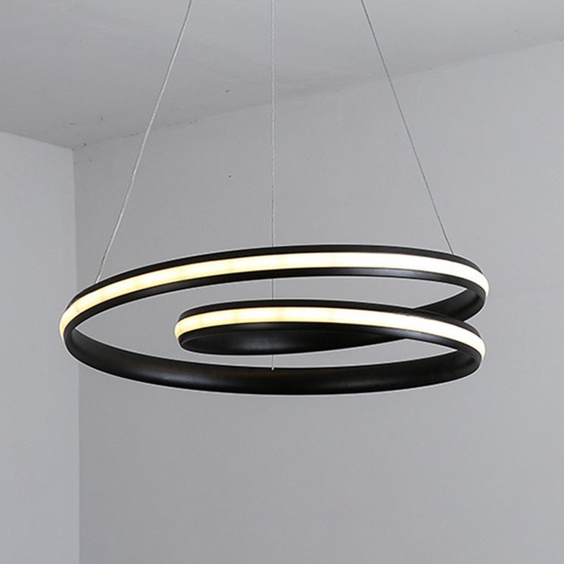 Simplicidad Spiral Posting Lighture Comedor acrílico Candelera LED lineal