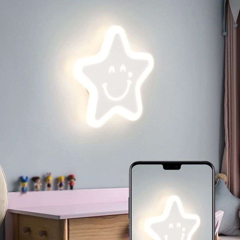 1 Light Regular Wall Lights Modern Metal Wall Lighting Fixtures for Children's Room
