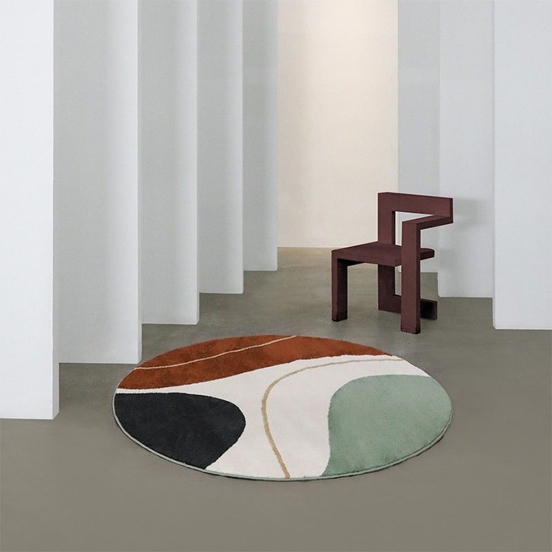 Round Area Tapijt Leisure Rug Polyester Stain Resistent Wasbaar Binnen Tapijt voor woonkamer