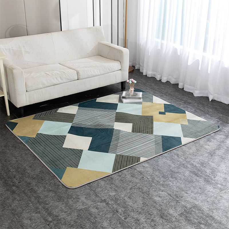 Bruin modern tapijten polyester kleur klontdapje niet-slip achterste tapijt voor woningdecoratie