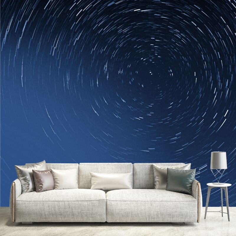 Modern Universe Whirlpool Mural Wallpaper Dark Color Stain-Proof Wall Art for Home
